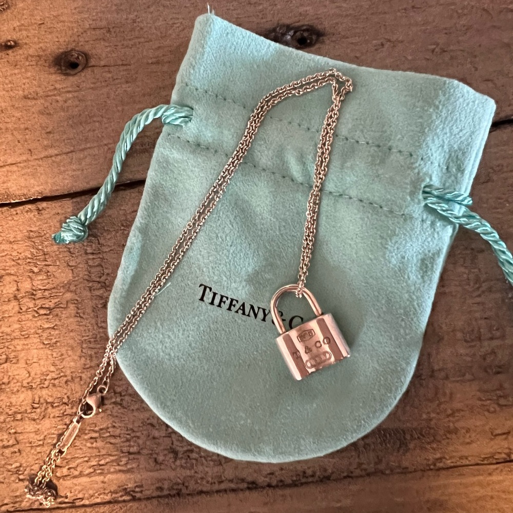 Tiffany & Co Lock Pendant Necklace Sterling Silver